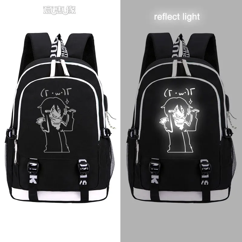 Anime Noragami ARAGOTO Luminous Backpack Fashion Cartoon YATO Rucksack Men Students School Bags USB Mochila