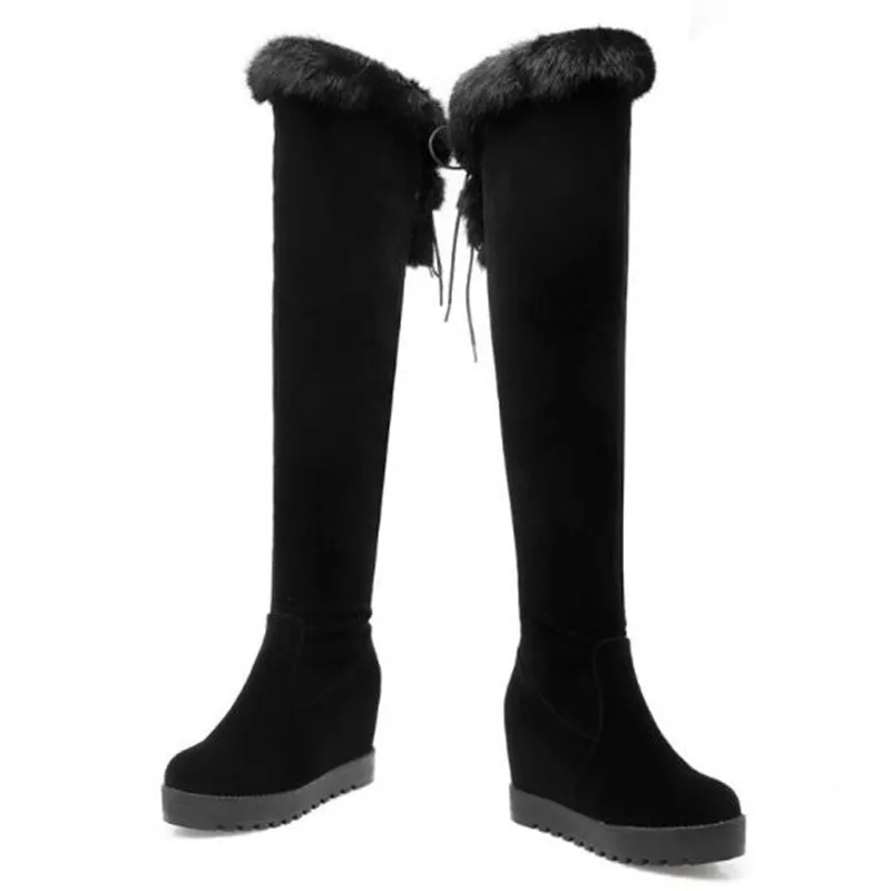 Women Boots Autumn winter New style fashion Grind Internal increase long and tube-shaped Over the knee Cashmere thickening Boots
