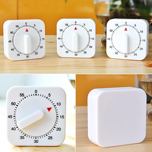 New Fashion Novelty White Square 60-Minutes Mechanical Timer Reminder Counting for Kitchen | Дом и сад