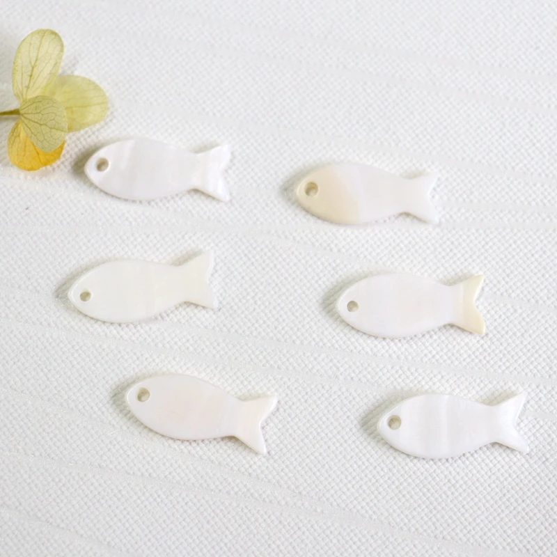 

22*10MM 80Pcs Natural Shell Beads Fish Stone Necklace Pendant Jewelry Accessories