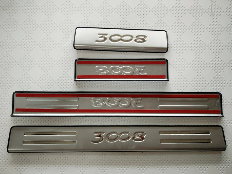 Авто-Стайлинг Аксессуары для peugeot 3008 GT автомобильный порог пластина-порожек накладка защитные пластины