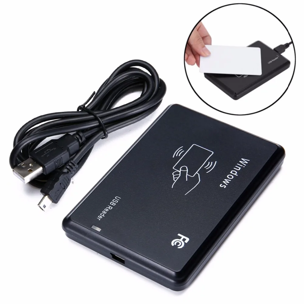 

New Induction Type 13.56MH USB RFID Contactless Proximity Sensor Smart ID Card Reader For Access Control with USB Cable