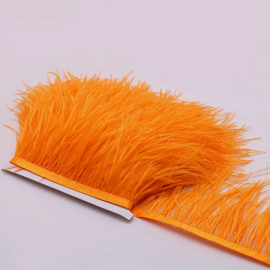 11 orange ostrich feather fringe 4
