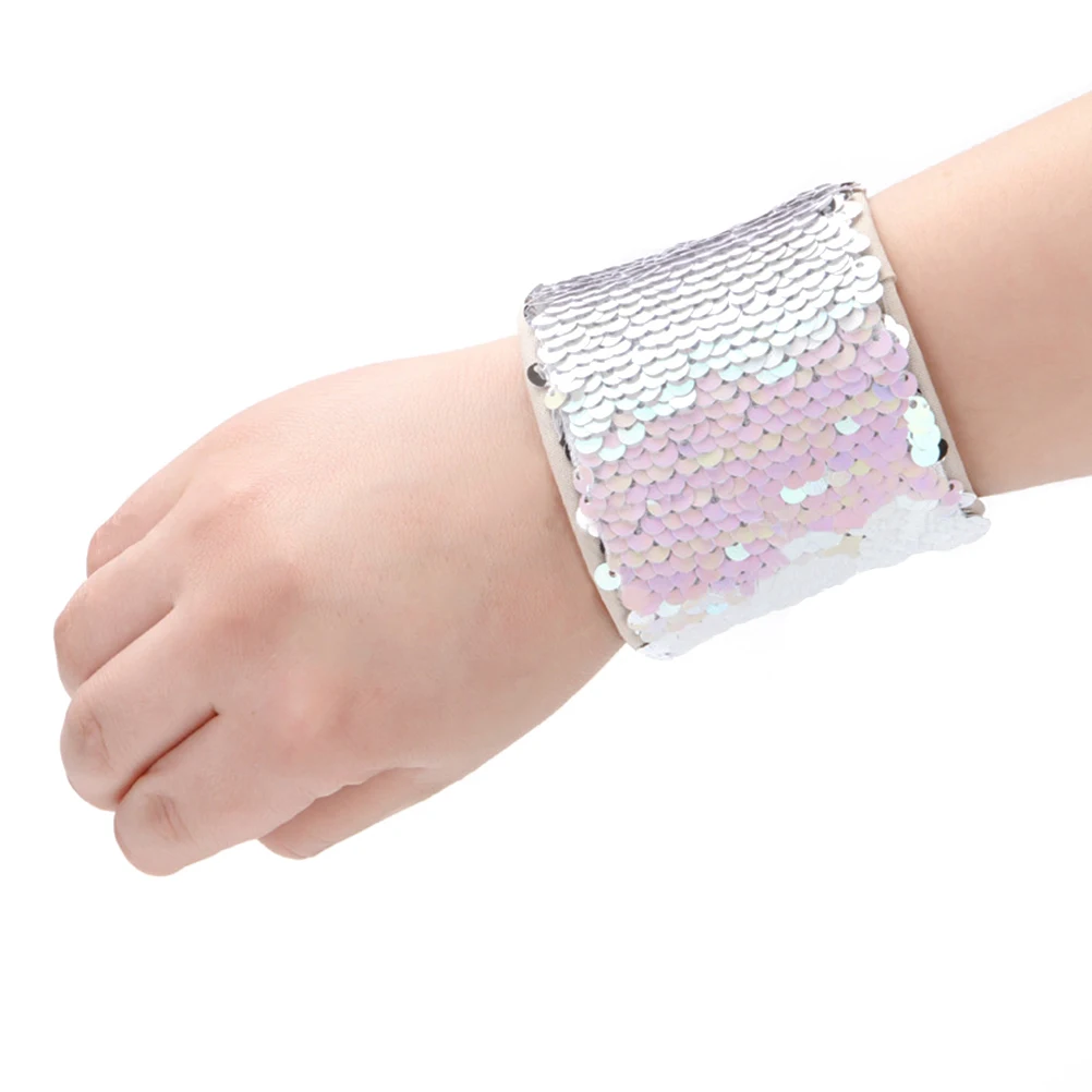 PIXNOR двусторонние пайетки браслеты Очаровательные блестки шлепки браслет ремешок волшебный браслет для детей мальчиков и девочек любимый
