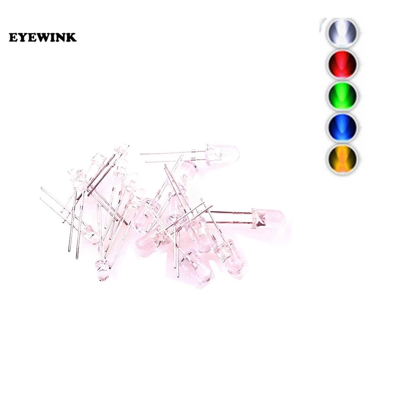 

1000pcs New 5mm Round Super Bright Led Red/Green/Blue/Yellow/White/ Water Clear LED Light Diode kit