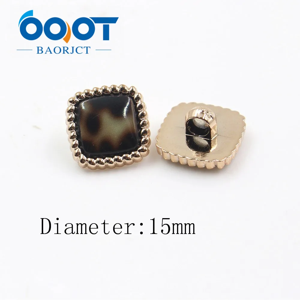 OOOT BAORJCT A-19701-735 10 шт. 15 мм высокое качество Модные леопардовые кнопки из смолы