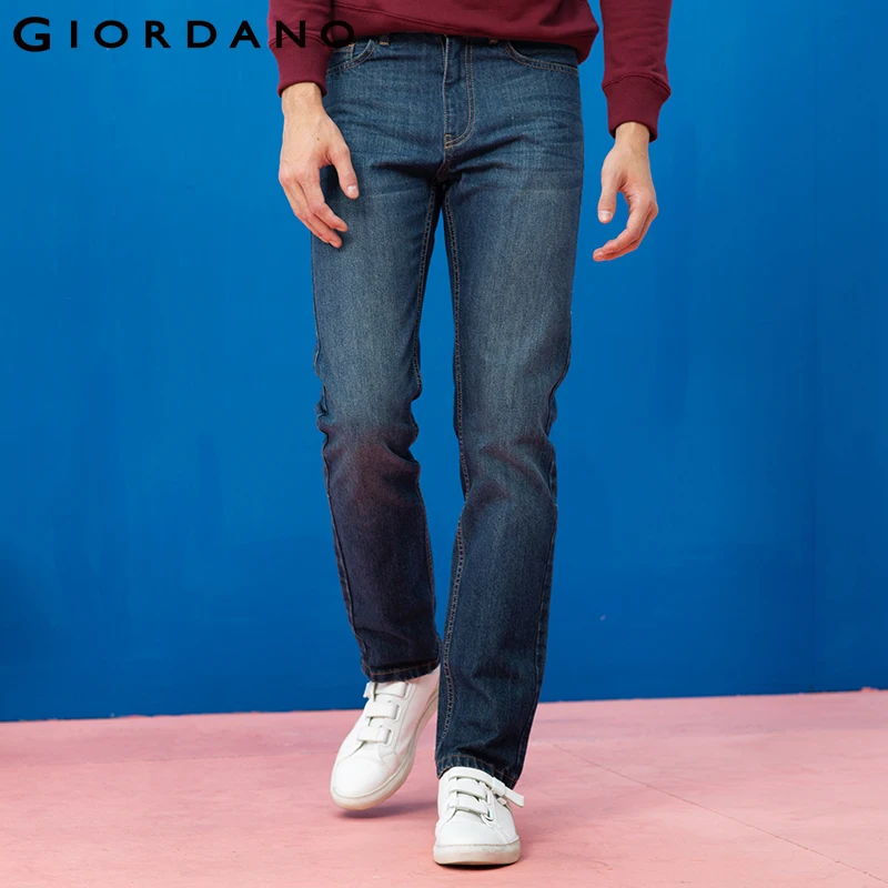 Giordano Men Jeans Denim Jeans Men Regular Tapered Mid Rise Stretchy ...