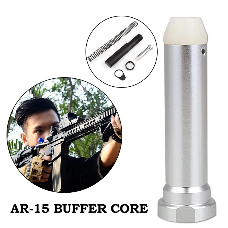 

Carbine Standard Buffer Rifle Buffer Tactics Tools Tactical Buffer Core AR 15 Silver Portable Durable Practical Hunting