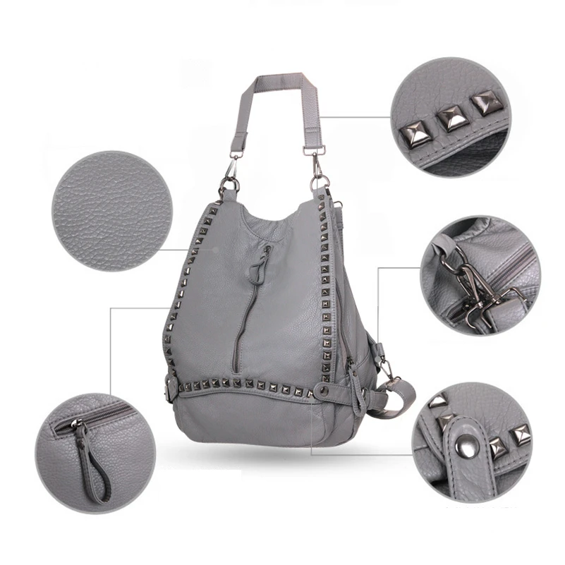 YOUNNE Women Leather Backpack Female Zipper Fashion Style Backpacks Young Girl Casual Shoulder Bag Lidy Softback Solid Hand Bag07