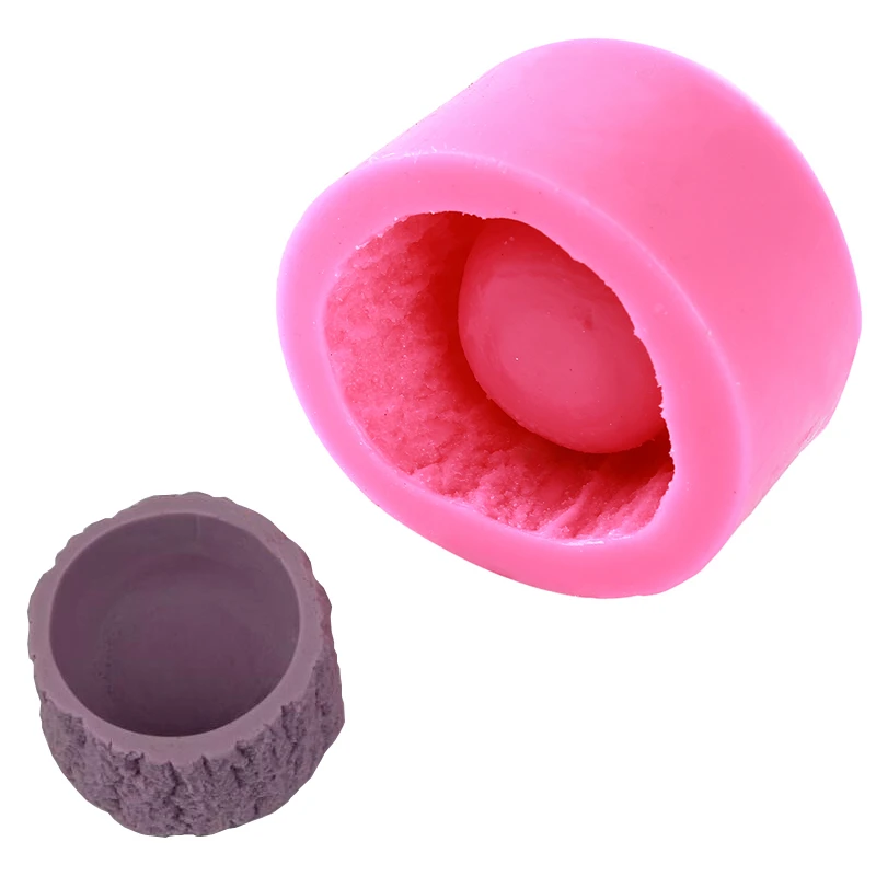 

3D Tree Stumps Silicone Mold Cement Fleshy Flower Bonsai DIY Clay Mold Succulent Plant Flower Pot Mould Candle Holder Mould