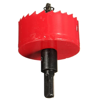 

M42 Bimetallic Hole Saw Cutter Drill Bit Set Red for Aluminum Iron Wood, 60mm