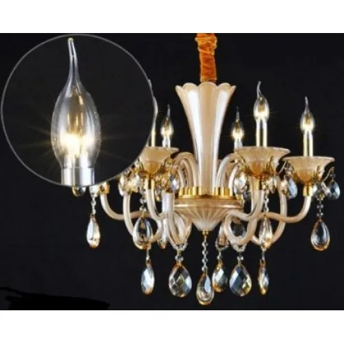 6 Pack Dimmable E27 5w Led E27 Base Candle Bulb Light Bulbs 40w