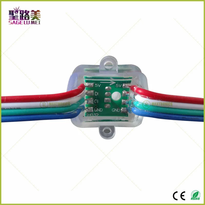 50pcs-12mm-WS2801-T1515-RGB-Full-Color-Diffused-Digital-LED-Pixel-4Module-String-IP68-Waterproof-Individually