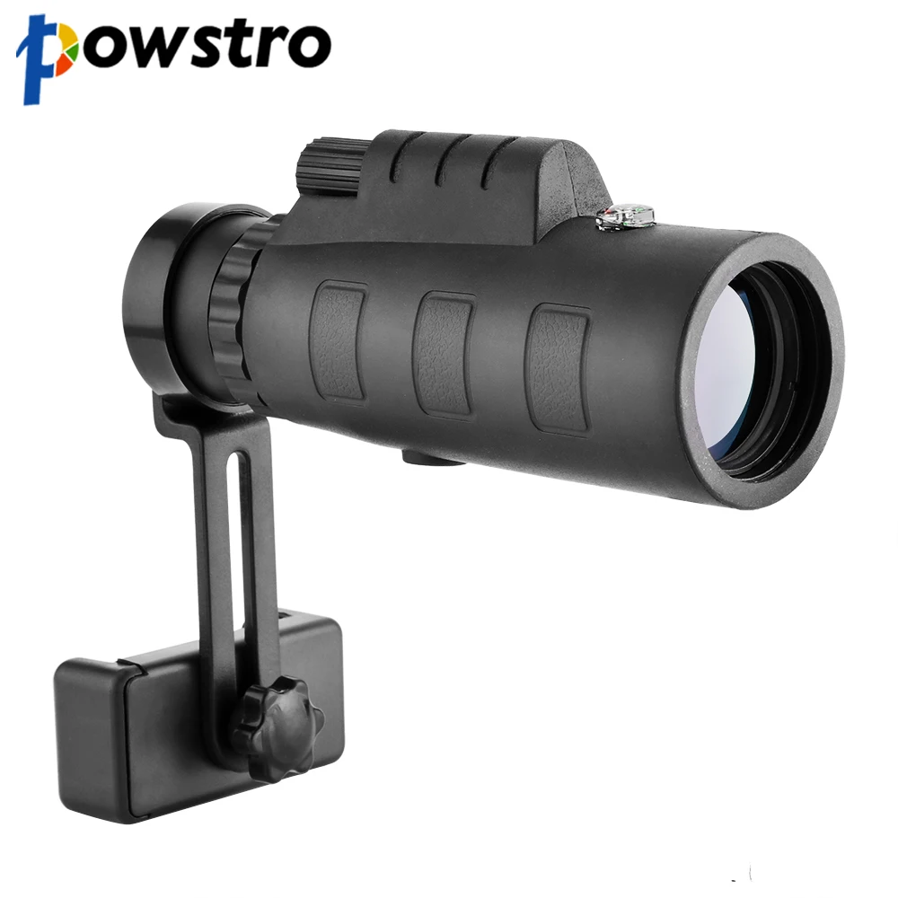 

powstro Universal 40x60 HD Optical Monocular Telescope Phone Lens Multicoated Glass Lens and BK4 Prism With Clip For Smartphones