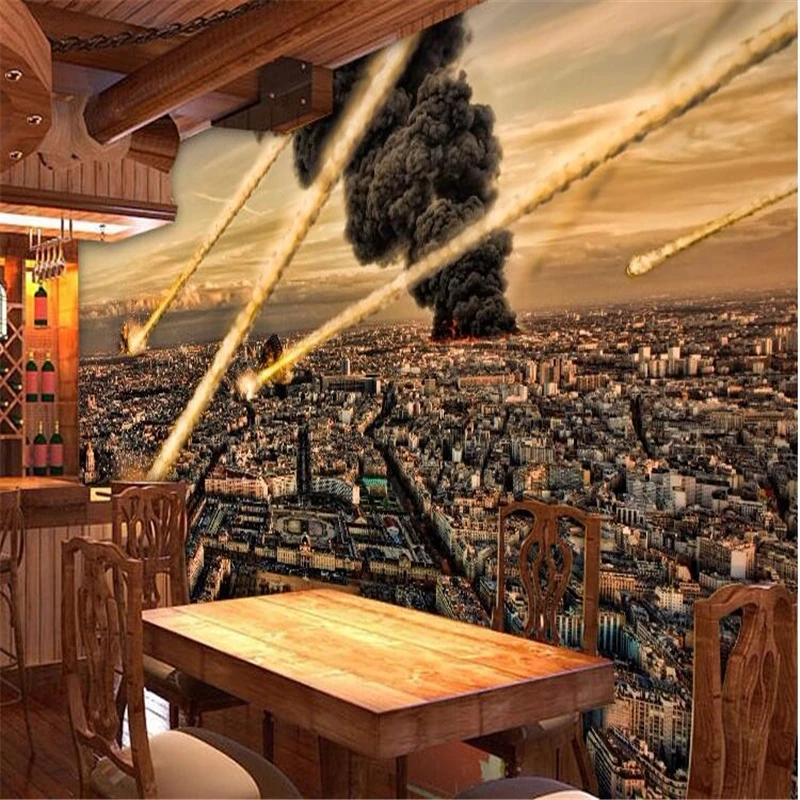 

beibehang Custom mural wallpaper individual war theme restaurant restaurant cafe leisure bar mural wallpaper 3d papel de parede