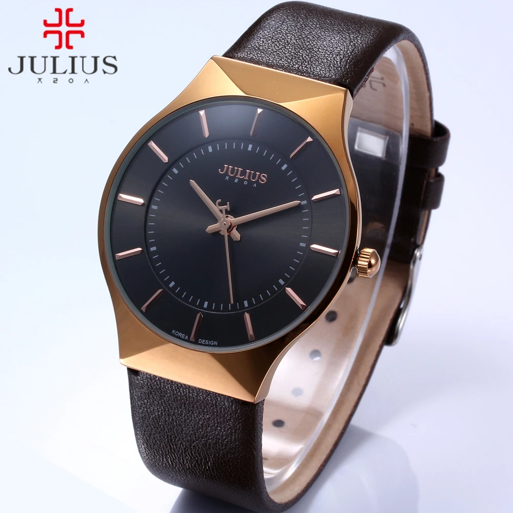 Prix pour Montres Hommes Julius Marque De Mode Hommes de Montre À Quartz Heures Ultra Mince Cas Véritable Robe En Cuir D'affaires Mâle Poignet Montres Prix pour Montres Hommes Julius Marque De Mode Hommes de Montre À Quartz Heures Ultra Mince Cas Véritable Robe En Cuir D'affaires Mâle Poignet Montres