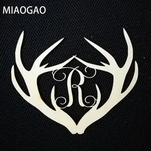 Персональный вензель дверной знак, деревянная Начальная столичная дверная вешалка, на заказ в форме оленя семейная фамилия знак, Chrismtas Декор