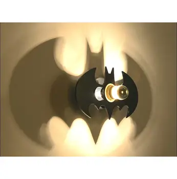 

Modern Art High Grade Black Batman Wall Lamp For Home Bedroom Living Room Decoration Wall Light