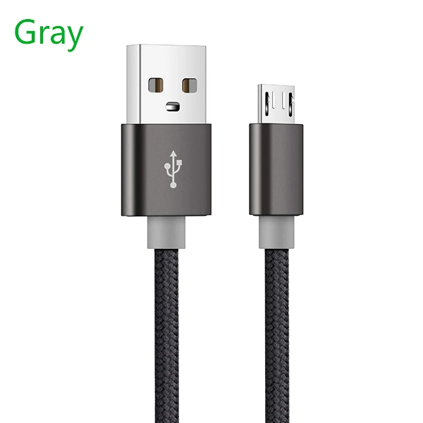 5V2. 1A Micro USB кабель, APPACS Быстрая зарядка USB ЗУ для мобильного телефона кабель 1 м 2 м 3 м кабель синхронизации данных для samsung htc LG Android - Цвет: Gray