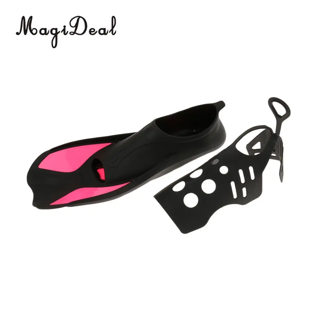 MagiDeal Kid Adult Full Foot Short Fins Scuba Diving Swim Training Flippers XXS/XS/S/M/L/XL Kid Adult Swimming Snorkeling Fin