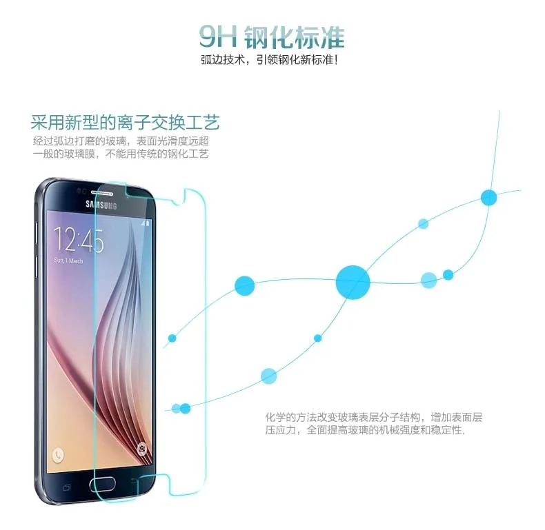 Закаленное защитное стекло 9H для Samsung Galaxy S6 G9200 G920F|tempered glass screen protector|glass protectorscreen