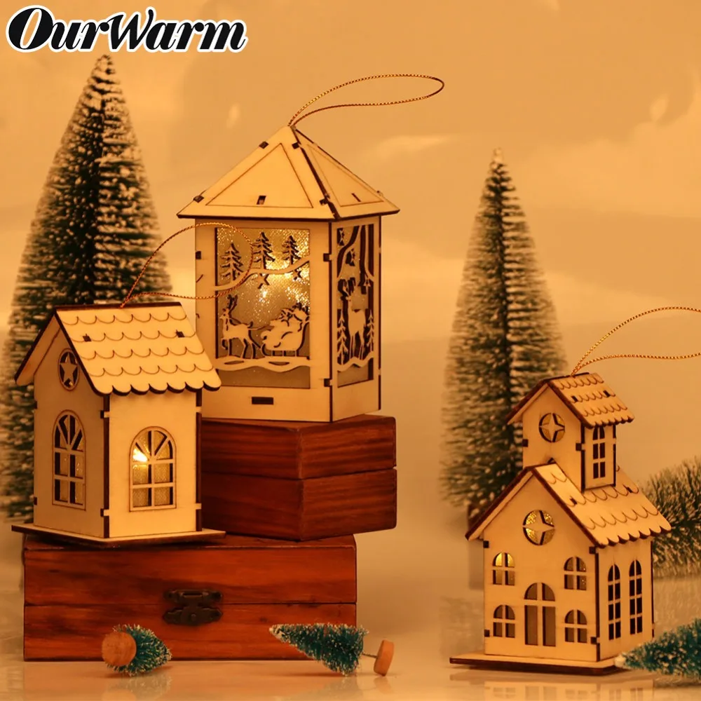Aliexpress com Buy OurWarm Christmas LED Wooden House  
