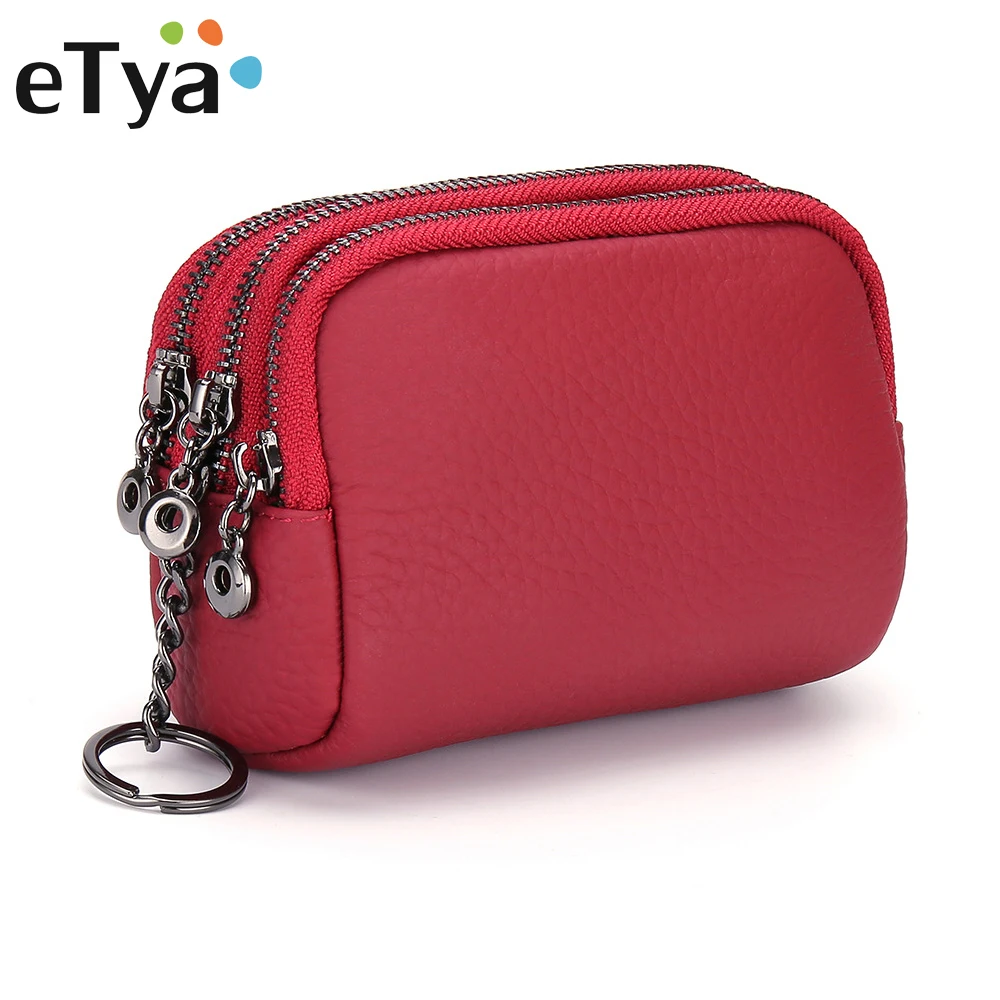 

eTya Women Leather Wallet Coin Purse Female Girls Fashion Zipper Small Wallet Clutch Card Holder Case Key Money Bag Pouch