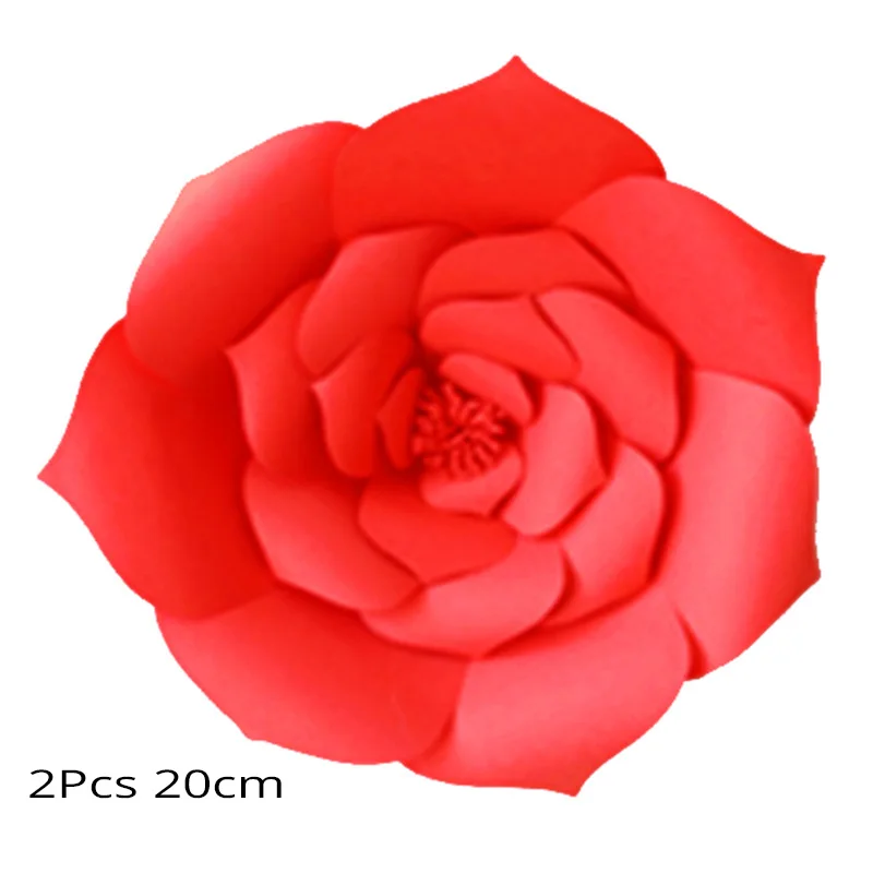 1 шт. бумажные цветы ручной работы большие гигантские поддельные бумажные цветы Свадебные украшения розы искусственные поделки для детской цветочной бумаги цветок - Цвет: 2Pc Style 5