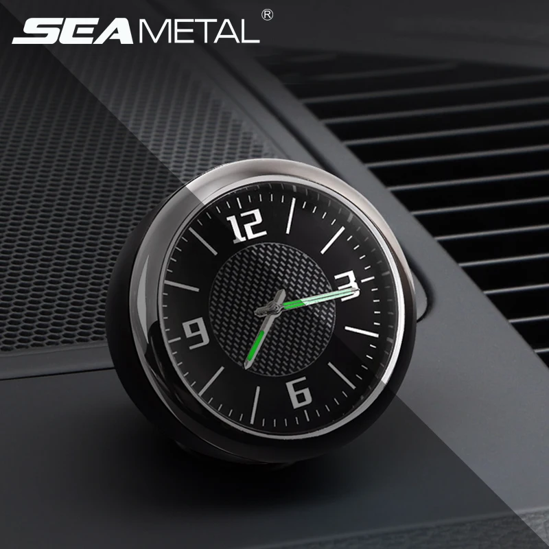 Luminous Car Dashboard Clock Digital Quartz Mini Automobile Decoration Clip Air Vent Universal For Audi BWM Interior Accessories