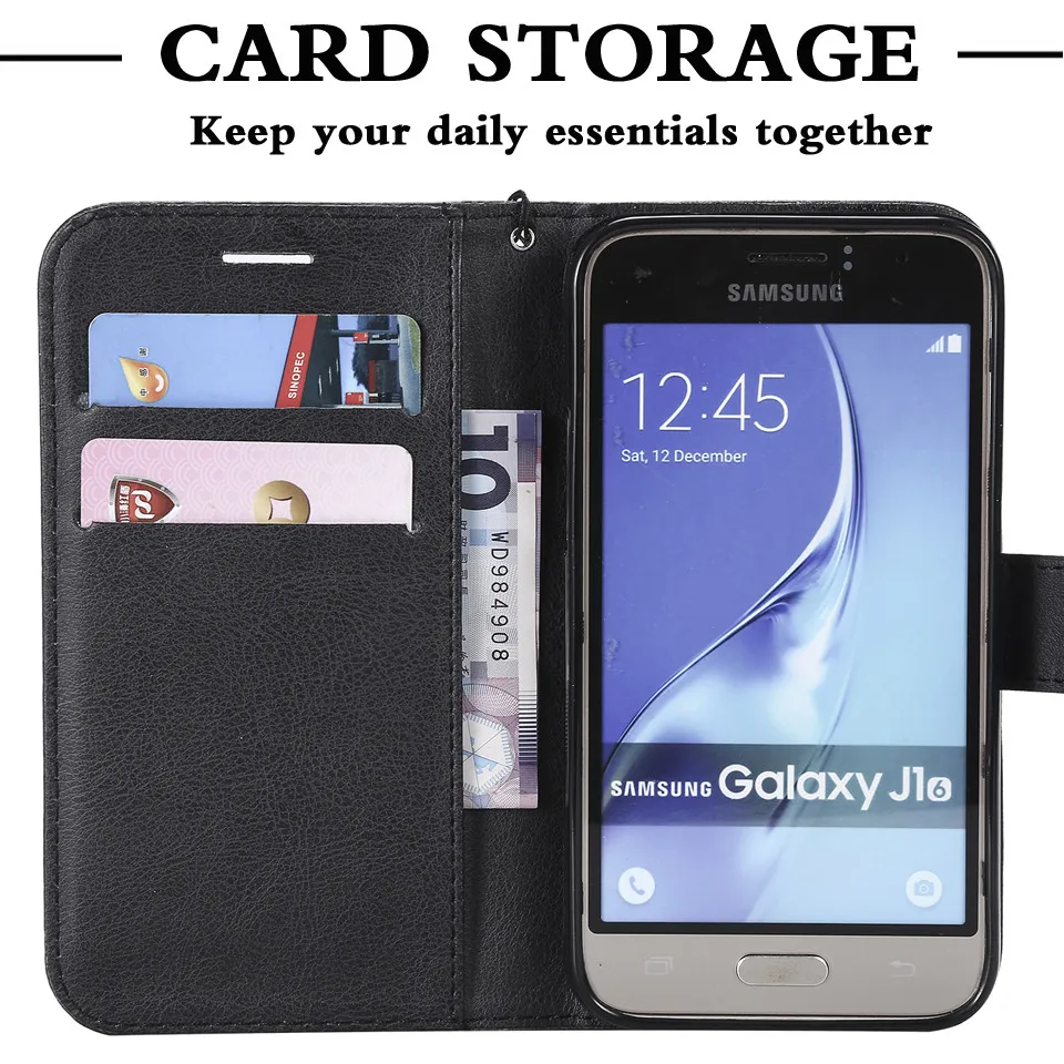 Кожаный чехол-кошелек для Samsung Galaxy J1, чехол для телефона Samsung J1 6, роскошный кожаный чехол-книжка для Samsung J1 J120 6
