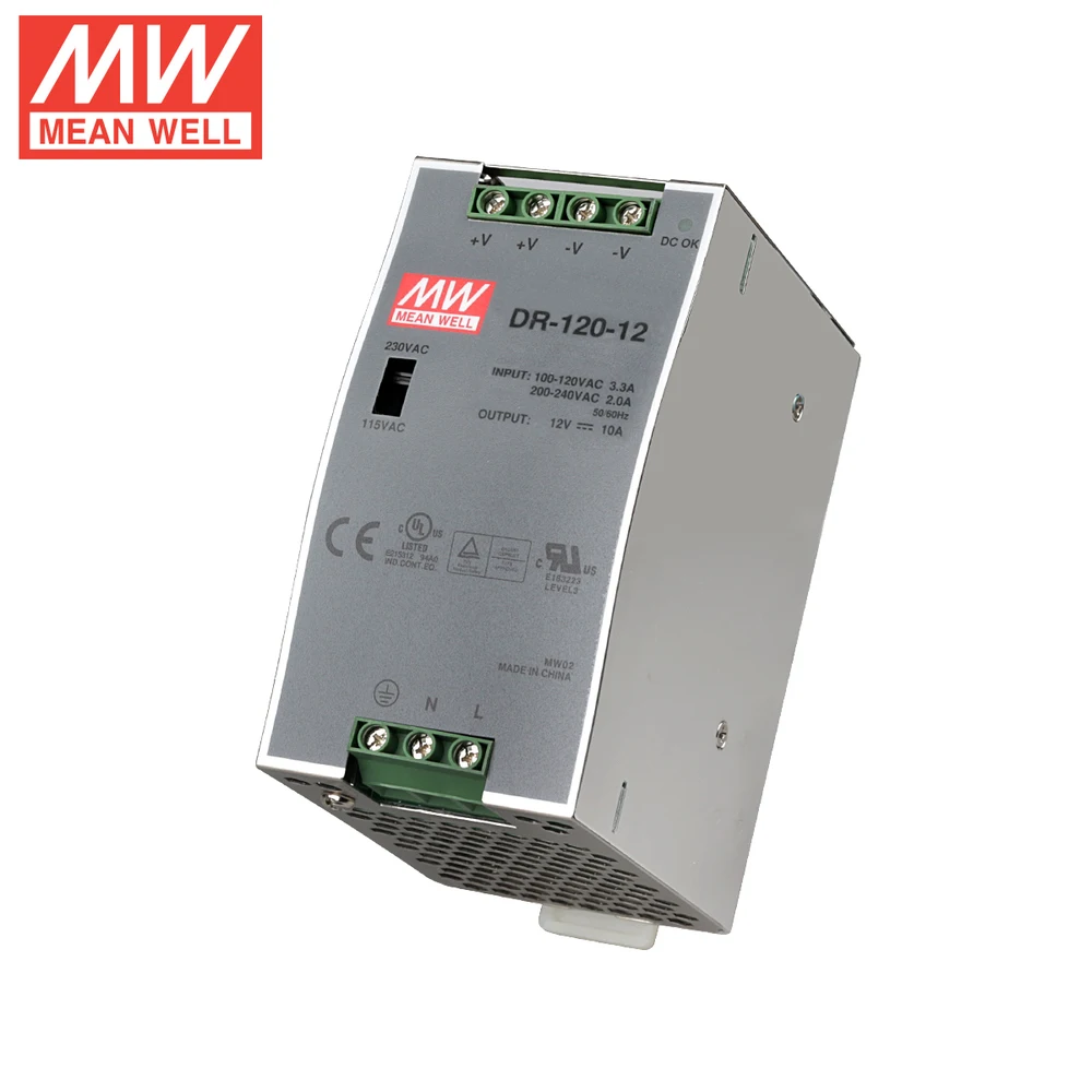 Импульсный источник питания Mean Well DR-120-12 120 Вт 12 В устанавливаемый на рейку DIN TS35/7 5
