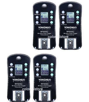 

4Pcs RF605 C Wireless Remote Flash Trigger Shutter Release fit for Canon 1D 1DX 1DS 6D 7D Mark II 5D Mark III IV 5DII 5DIII 5DIV