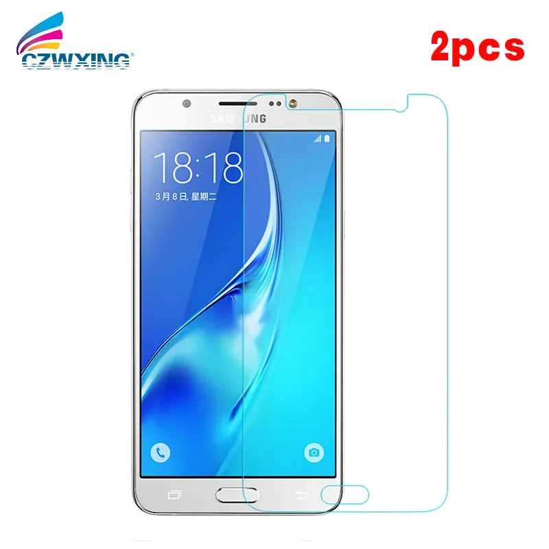 2pcs Tempered Glass For Samsung Galaxy J7 J700 Screen Protector 2015 J700H J700F J 7 Flim | Мобильные телефоны и