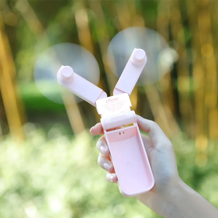 

2 Head Usb Pocket Fold Fans Electric Portable Hold Small Fans Small Household Electrical Appliances Desktop Electric Fan