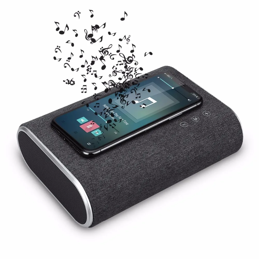 F176 умное Беспроводное зарядное устройство Bluetooth музыкальная стереоколонка плеер Портативный Путешествия быстрой зарядки адаптер для Мобильные телефоны