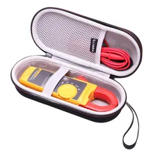 Ltgem estojo rígido para multímetro fluke 323/324/325, verdadeiro medidor de braçadeira rms, braçadeira AC-DC trms bolso de malha para acessórios.
