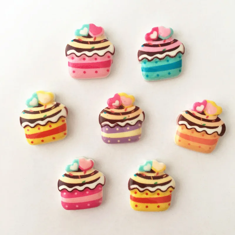 

Hand-painted Colorful Colorful Ice Cream Flat Back Cabochon stone Miniature Christmas ornament DIY scrapbook figurines OK48