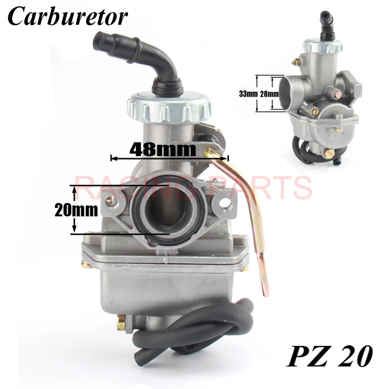 

Motorcycle 20mm Carburetor PZ20 Carb For Kazuma TAOTAO Kayo Chinese 50cc 70cc 90cc 110cc ATV Quad Go kart Pit bike