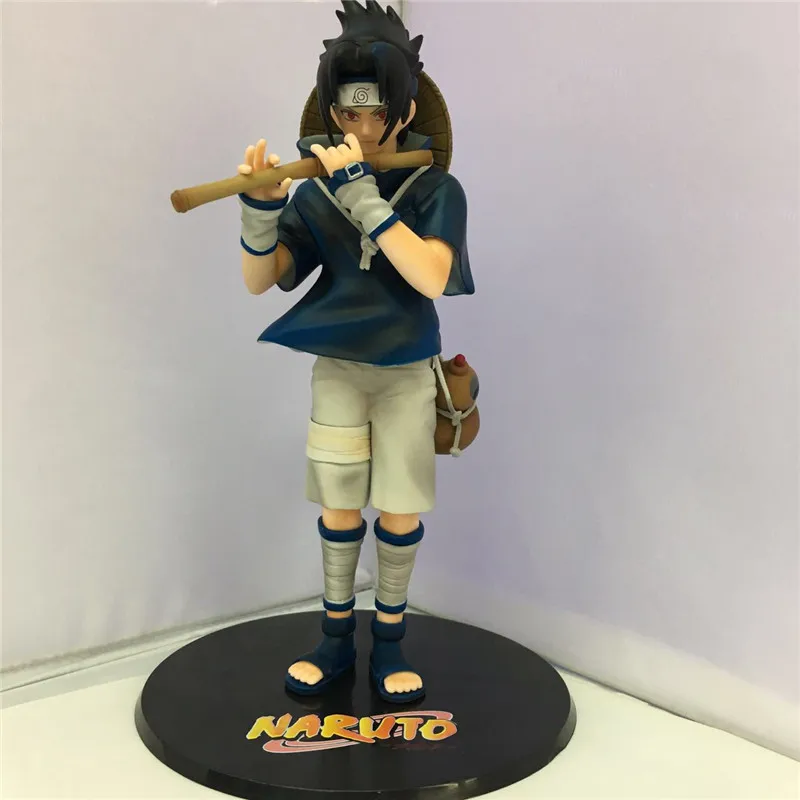 2017 New Anime Naruto Sasuke Figuras Toys Flute Naruto Sasuke Figurines Dolls Brinquedos 26cm (1)