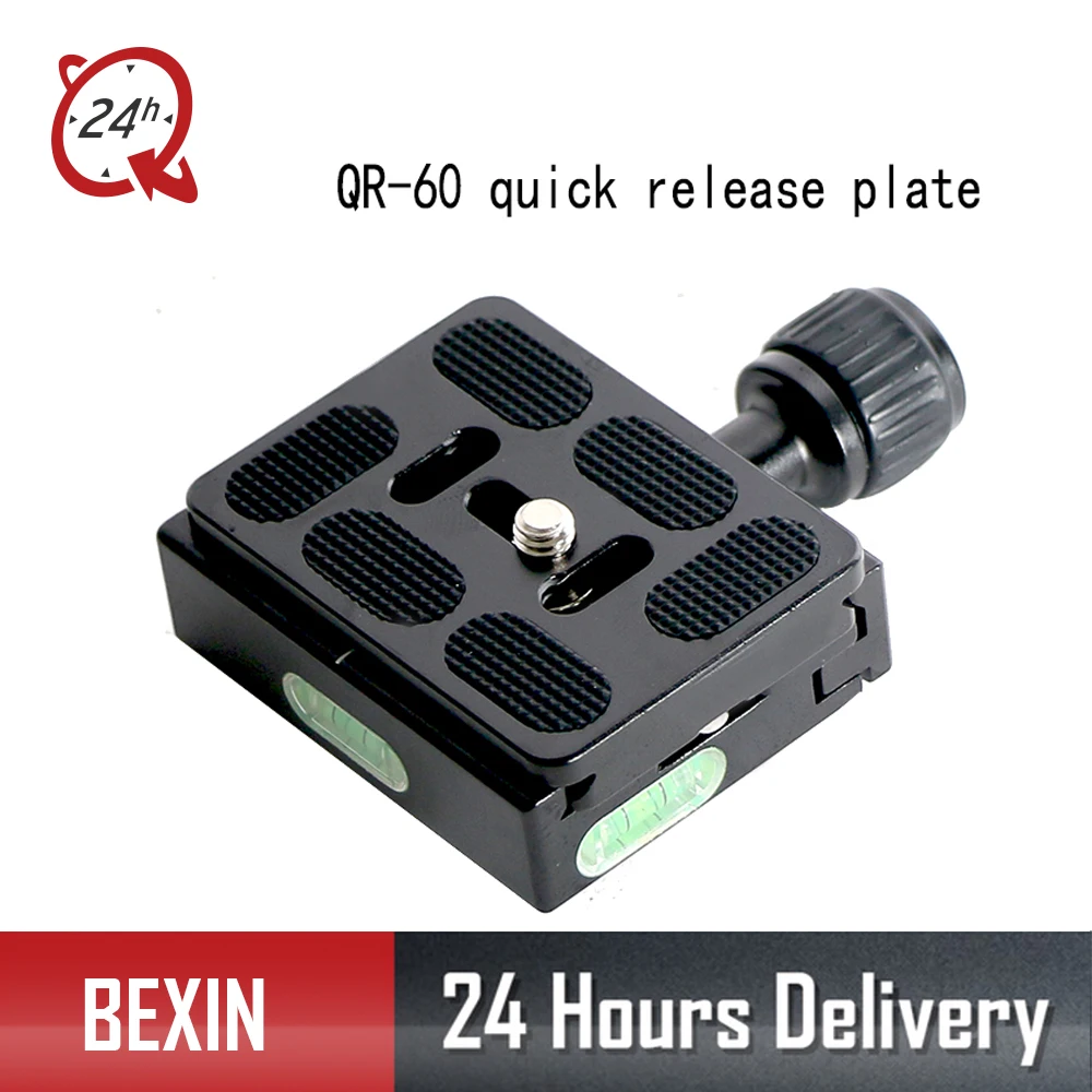 

High Quality 60mm Clamp+ QR60 Quick Release Plate For Compatible Arca Swiss Tripod Ball Head