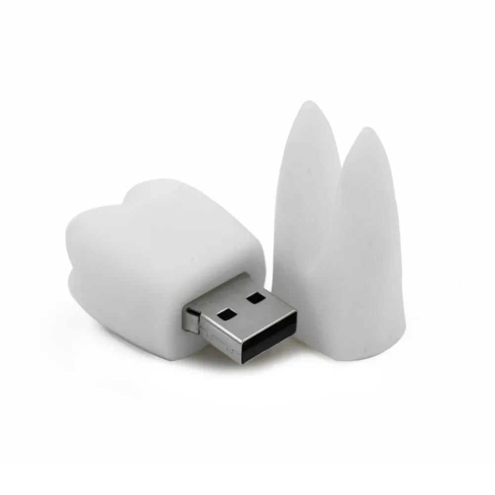 Promotional Dentist gifts Gadget Funny Wisdom teeth shape U disk white