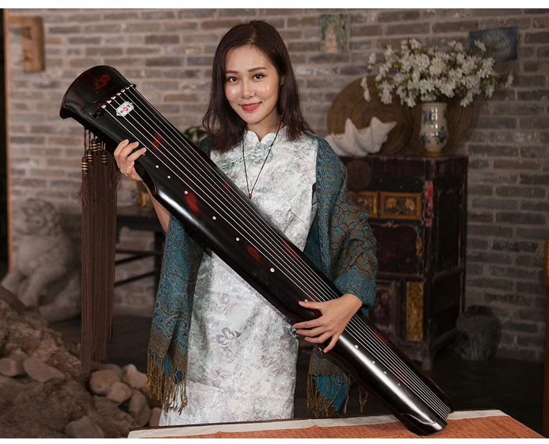 Cinnabar китайский guqin fu xi Тип Lyre китайские 7 струн старинный музыкальный инструмент
