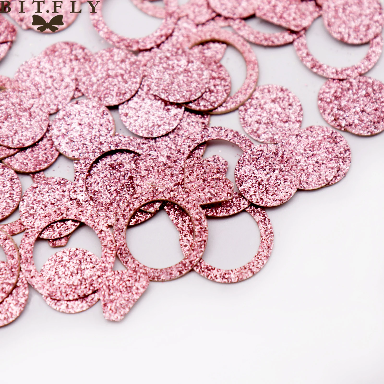 BIT. FLY 100 шт./лот, обручальное кольцо из розового золота с бриллиантами, конфетти, Золотая Корона, сердце, бумажные конфетти, праздничные вечерние украшения