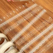 40 шт.! милые маленькие свежие белый прозрачный кружевной Клейкие ленты/DIY маленький рулон декоративные Клейкие ленты