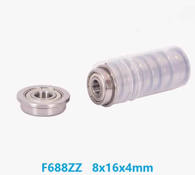 

500pcs/lot F688ZZ F688Z F688-ZZ F688 Z ZZ 8x16x4 mm Miniature flange Ball Bearing deep groove double shielded 8*16*4mm