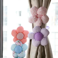 6 шт./компл. красочные подсолнечника занавес tieback цветок застежка Занавес Держатель висит ремень занавес аксессуары украшения дома