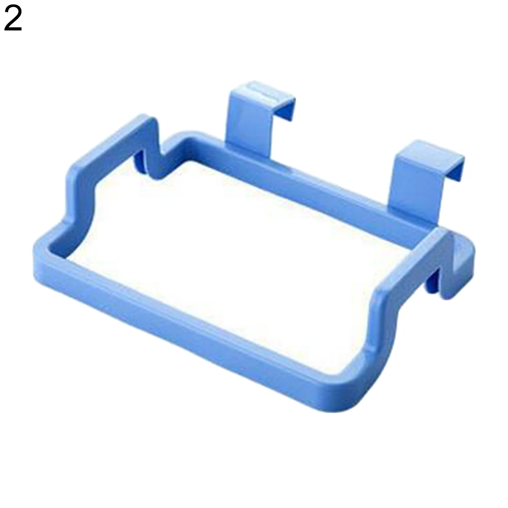 1 шт. мешок для мусора держатель практичный кухонный мусорный держатель для мусорного мешка шкафы полотенце стойка Органайзер хранилище мусора квадратный подвесной - Цвет: Синий