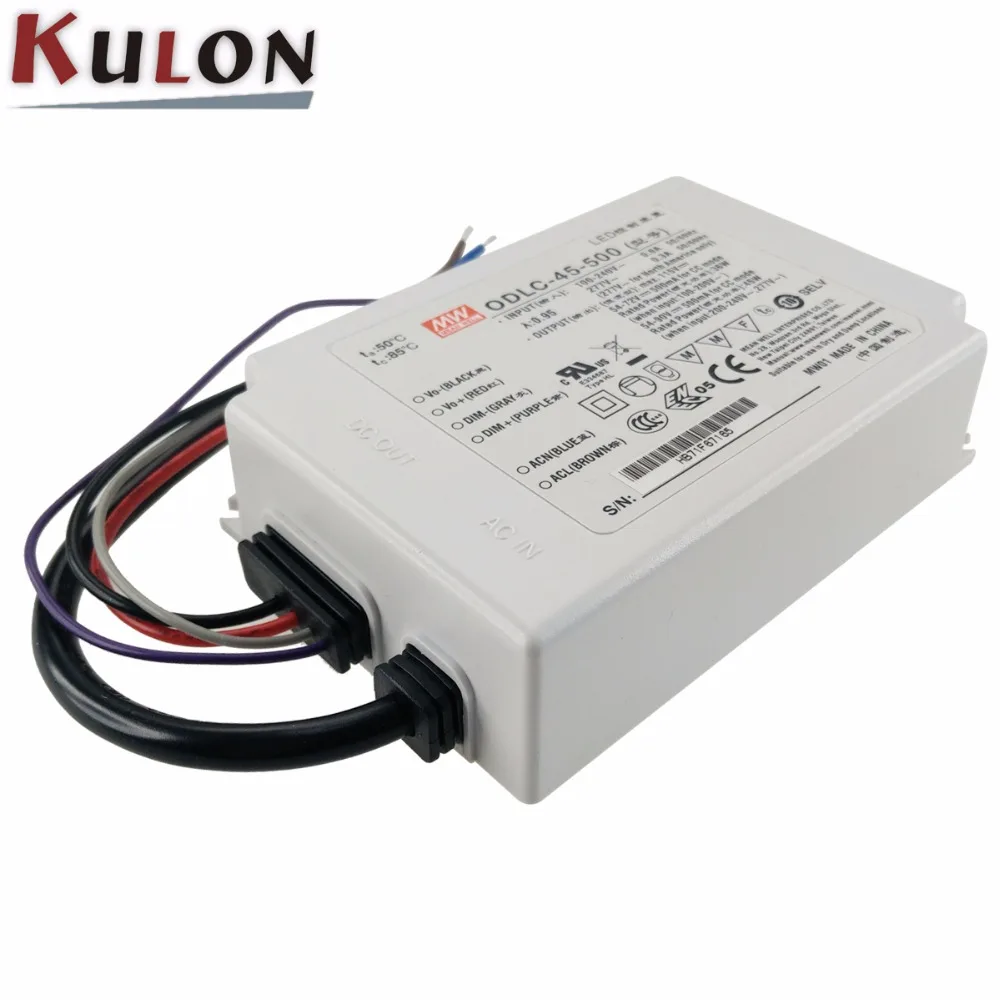 Meanwell ODLC-45-500 45W Constant Current LED Driver 115v 500mA DALI Control Switching Power Supply Adapter for Led Lamps strip Meanwell ODLC-45-500 45W Constant Current LED Driver 115v 500mA DALI Control Switching Power Supply Adapter for Led Lamps strip