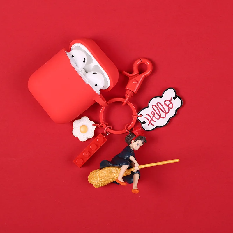 Аниме брелок ключи Хаяо Миядзаки ведьмы доставки Apple airpods чехол для ключей мультфильм беспроводные Bluetooth наушники shell