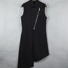 Мужская одежда, модный кардиган средней длины на молнии, тонкая верхняя одежда, костюмы певицы